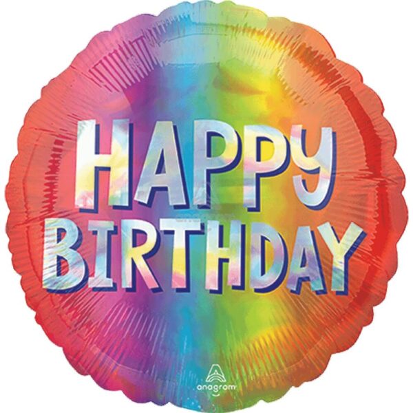 Happy Birthday  Silver Ombre