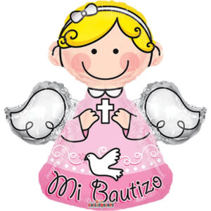Mi Bautizo Angel Rosa Mini Shape