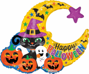 HALLOWEEN CAT AND MOON
