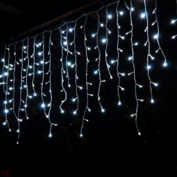 Serie de cascada transparente led mágica blanca 200L