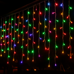 Serie de cascada transparente led mágica de colores 200L