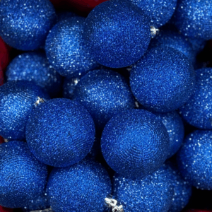 Esfera azul diamantada