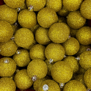 Esfera dorada diamantada