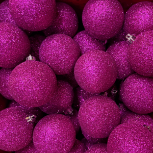 Esfera fucsia diamantada