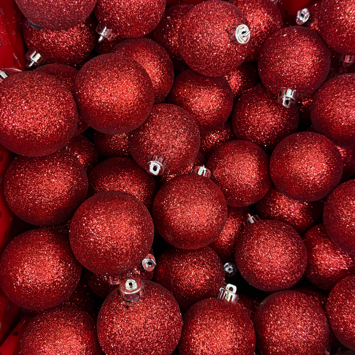 Esfera roja diamantada