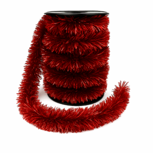 Festón metálico rojo