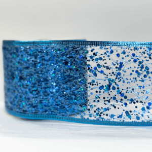 Listón elegante azul confeti