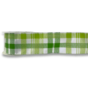 Listón elegante cuadros verdes