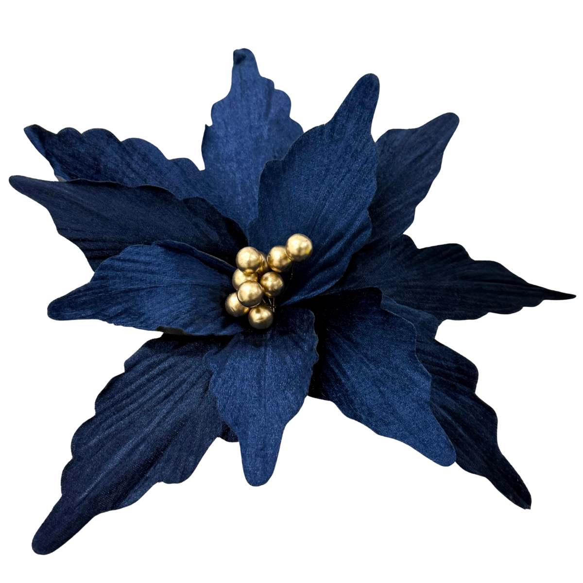 Nochebuena terciopelo azul marino