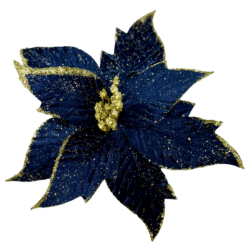 Nochebuena terciopelo diamantada azul marino