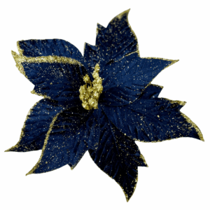 Nochebuena terciopelo diamantada azul marino