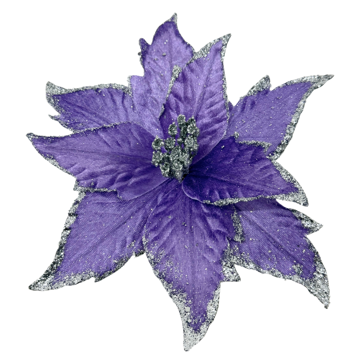 Nochebuena terciopelo diamantada morada