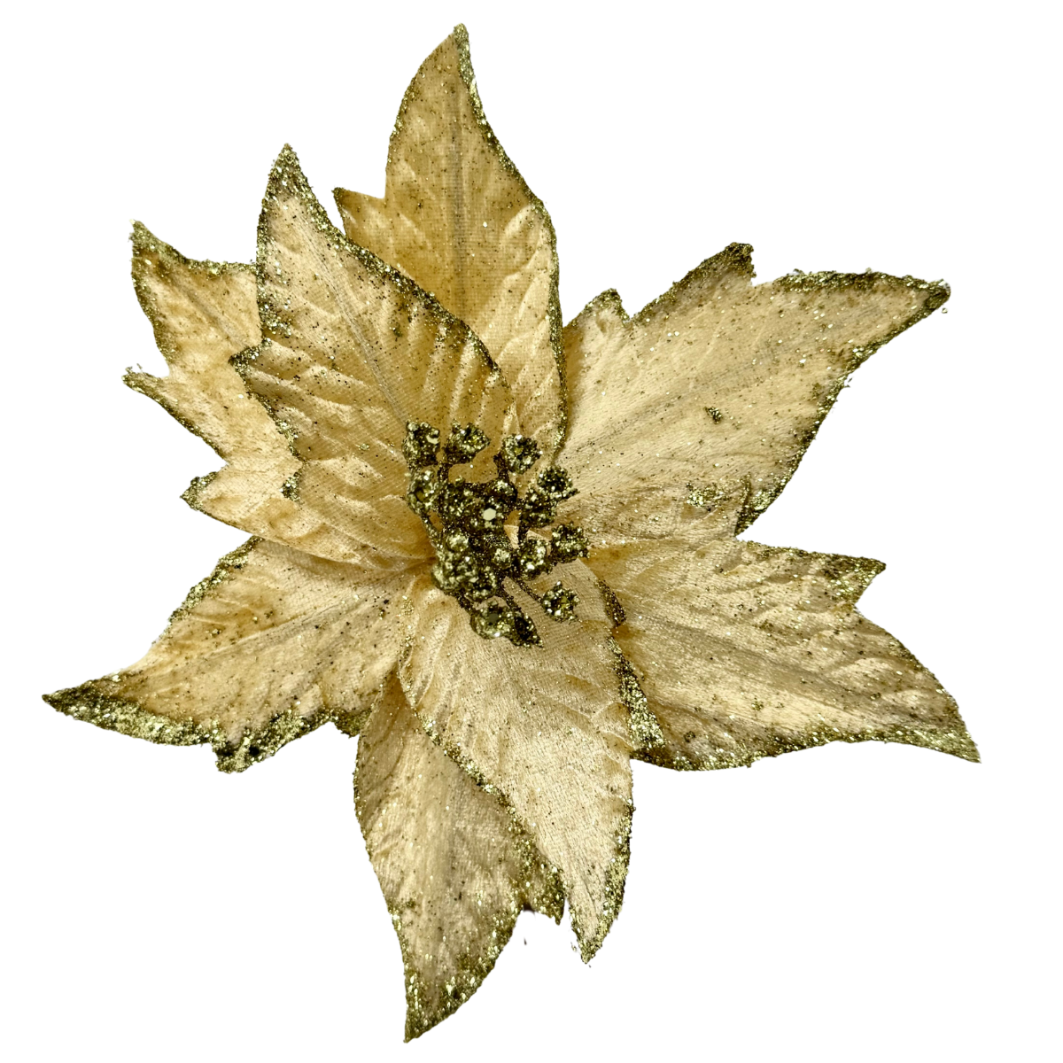 Nochebuena terciopelo diamantada oro