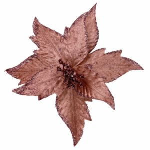 Nochebuena terciopelo diamantada oro rosa