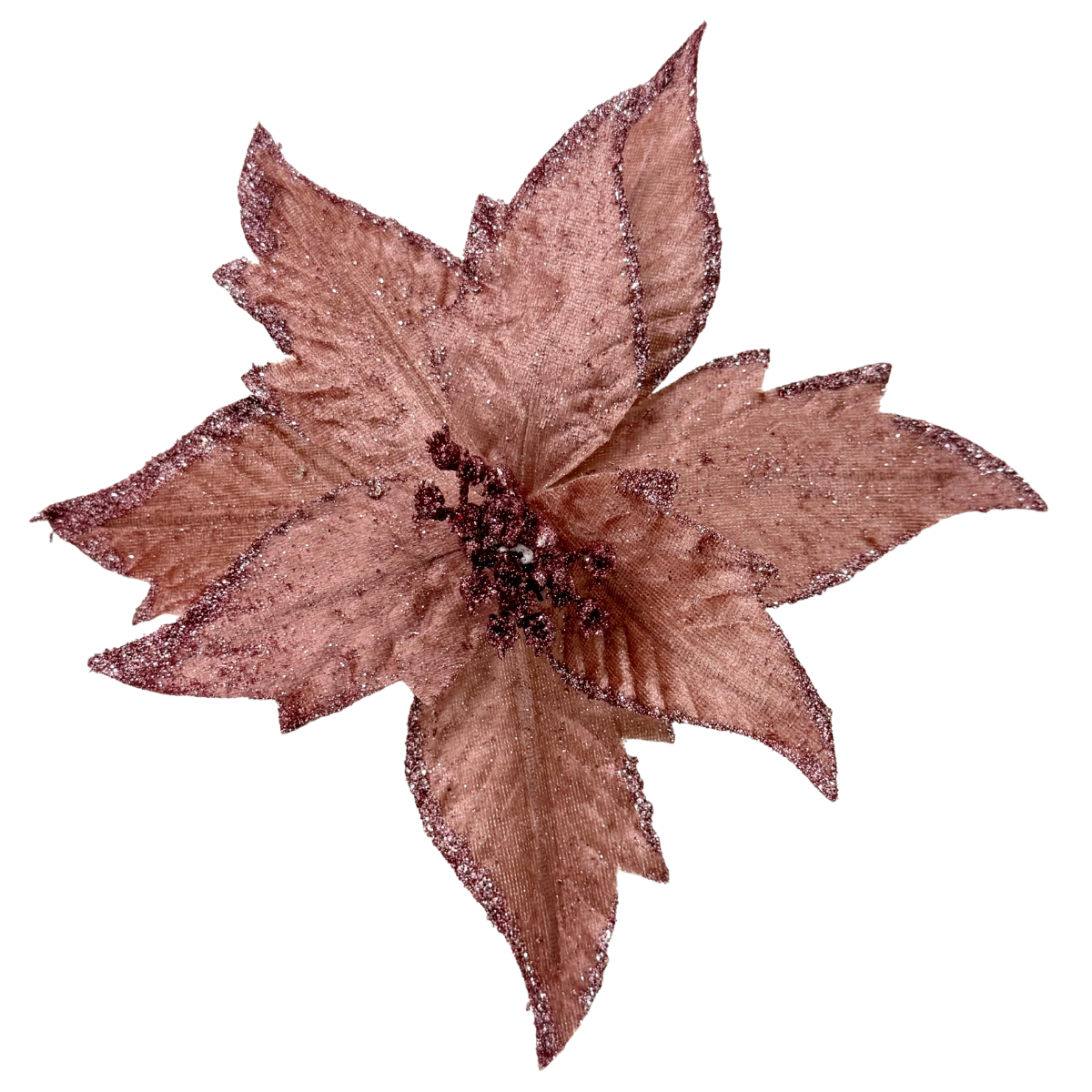 Nochebuena terciopelo diamantada oro rosa