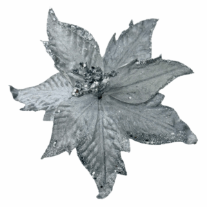 Nochebuena terciopelo diamantada plata