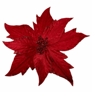 Nochebuena terciopelo diamantada roja