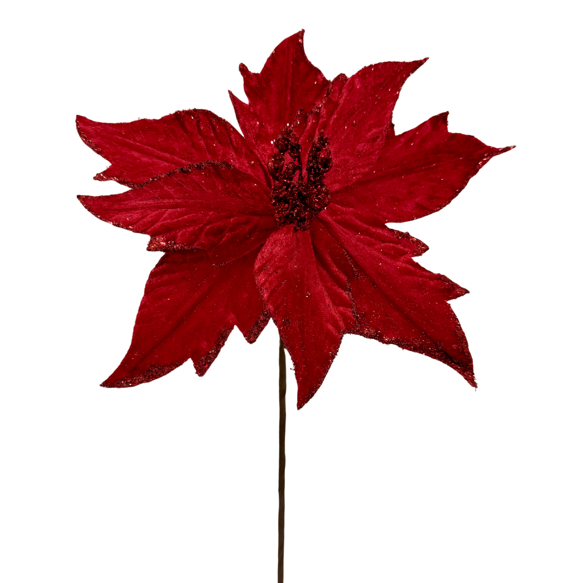 Nochebuena terciopelo diamantada roja - Imagen 2