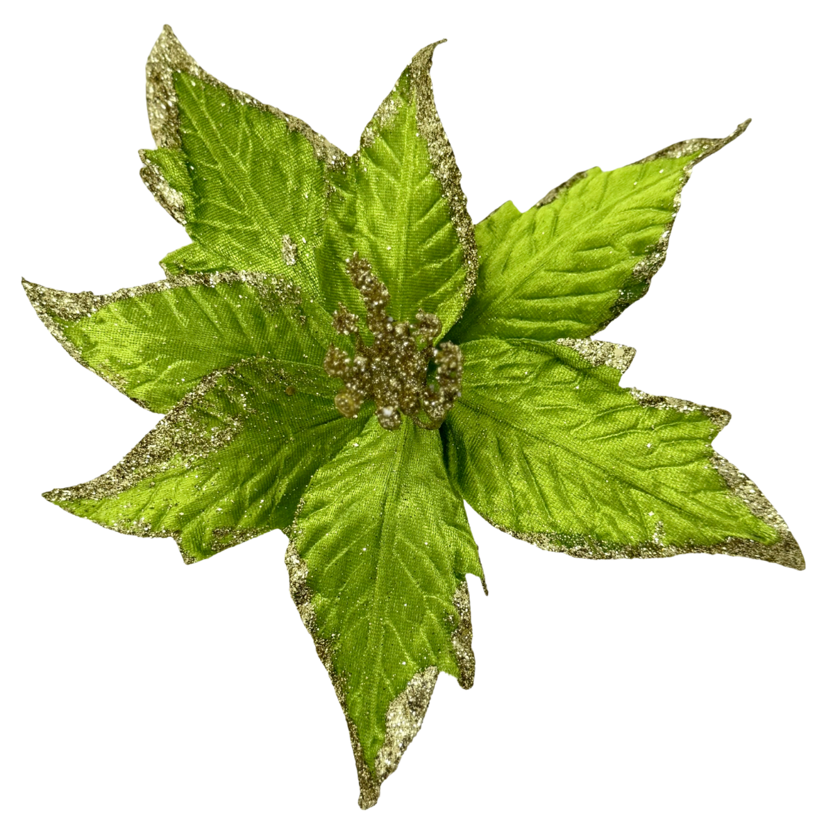 Nochebuena terciopelo diamantada verde