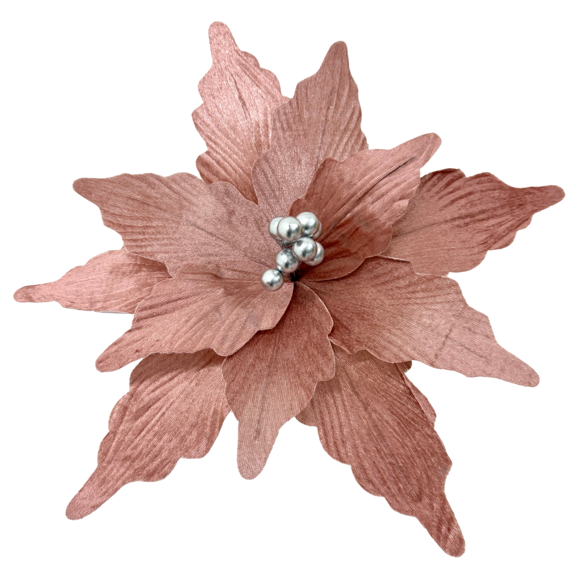 Nochebuena terciopelo oro rosa