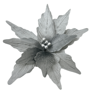 Nochebuena terciopelo plata