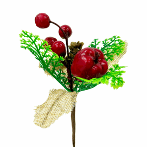 Pick elegante escoces con piña cereza, manzana y textil