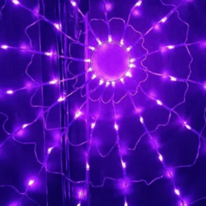 Serie de red led mágica morada 120L