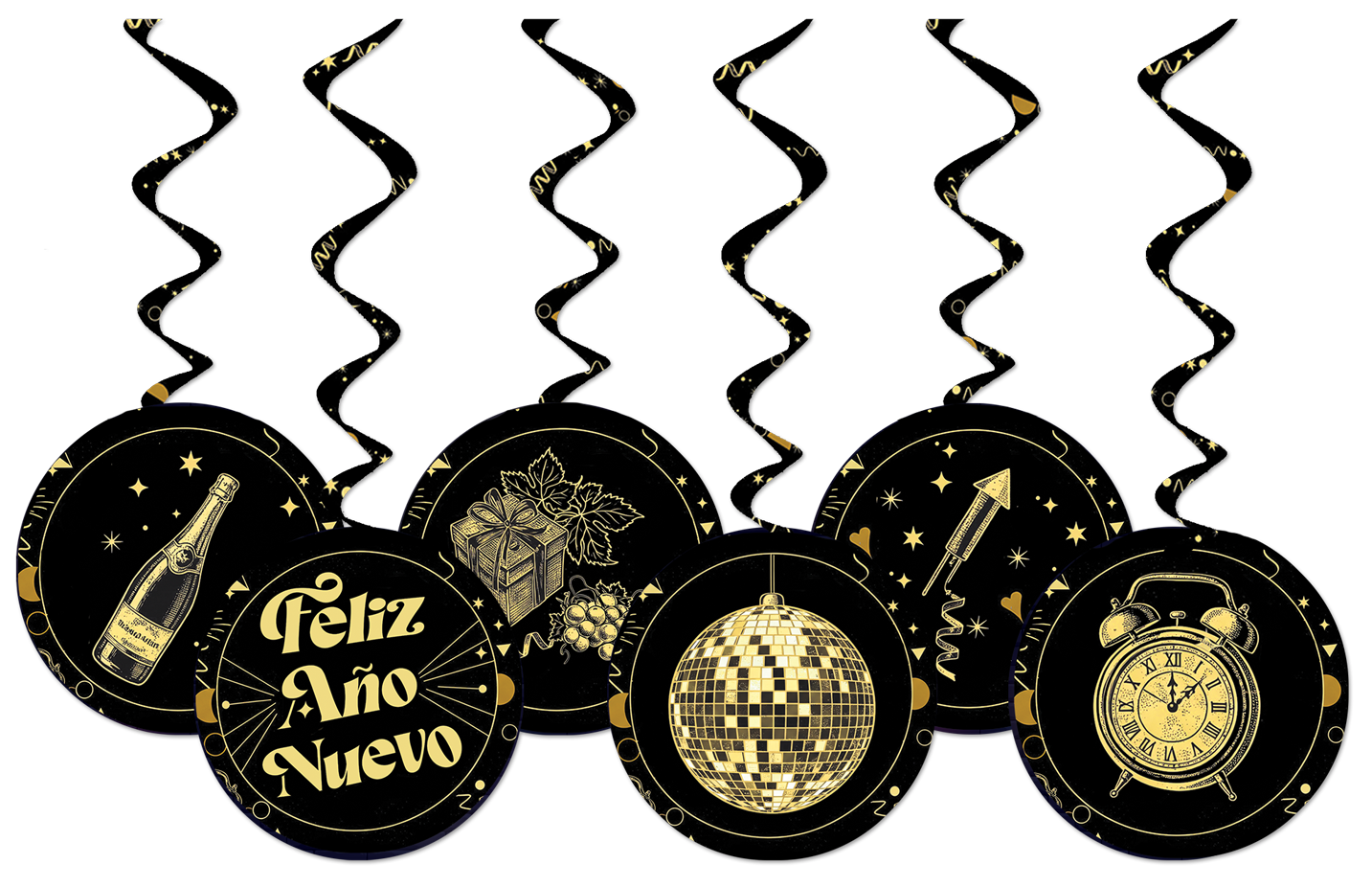 Adorno Espiral Año Nuevo disco