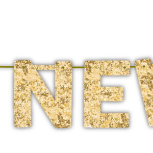 Banner Móvil Happy New Year Glitter Oro