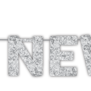 Banner Móvil Happy New Year Glitter Plata