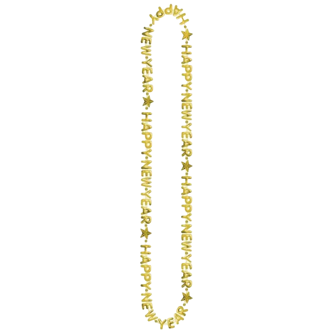 Collar Happy New Year Color Oro