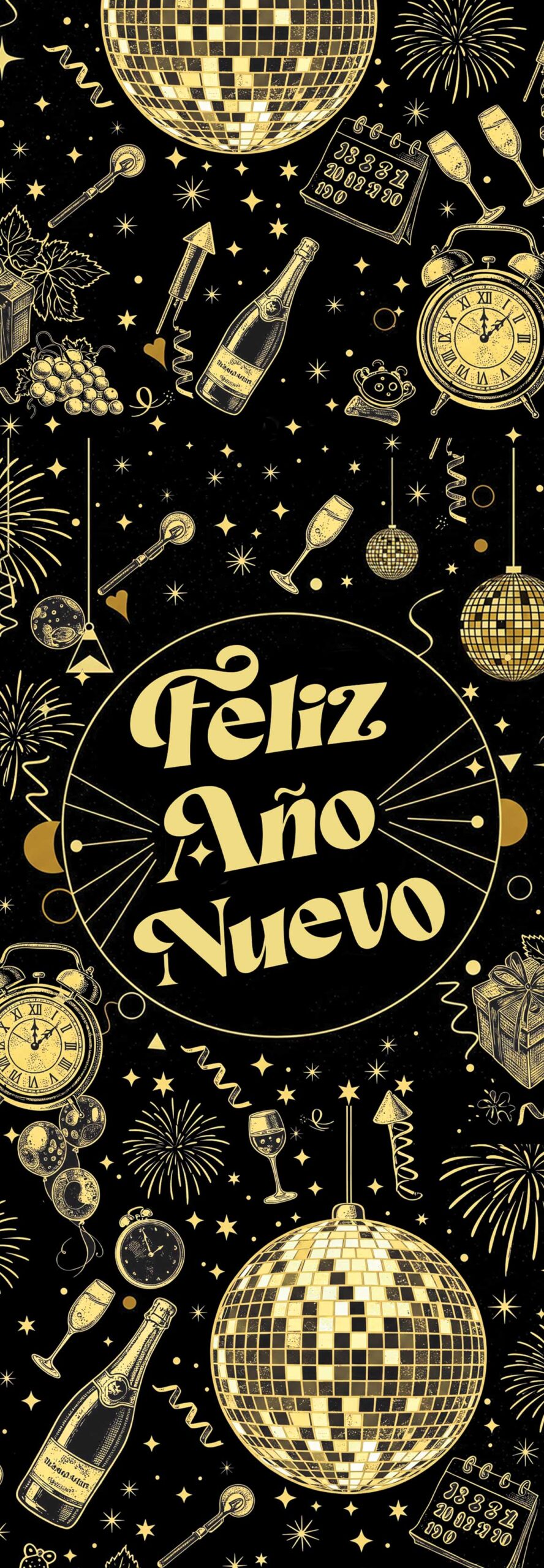 Decoración de Puerta Feliz Año Nuevo