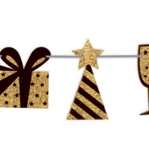 Guirnalda Móvil Suajada Iconos Año Nuevo