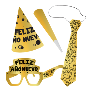 Kit de Año Nuevo Hombre color Oro