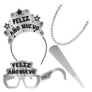 Kit de Año Nuevo Mujer color Plata