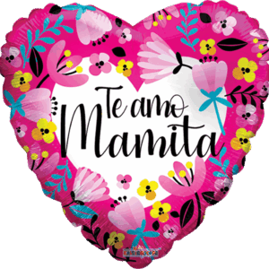 TE AMO MAMITA CORAZON ROSA